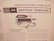 1964 RAMBLER AMBASSADOR CLASSIC AMERICAN MOTOROLA REVERBERATION SERVICE MANUAL