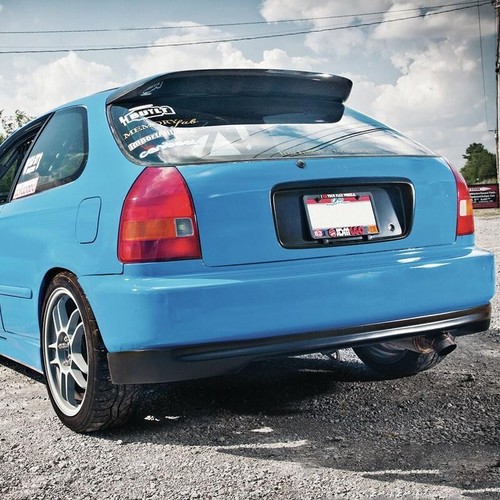 Fits Honda Civic EK Hatch - Type R Style Rear Bumper Lip (1996-2000) Hatchback - Picture 2 of 5
