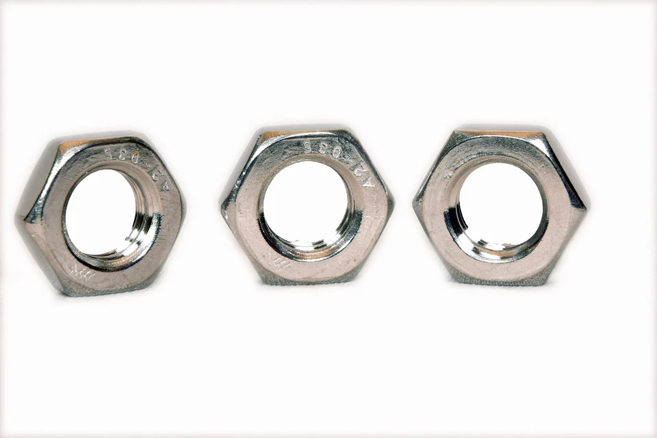 JH-FAST M3 M4 M5 M6 M8 M10 M12 HALF NUTS THIN HALF LOCK NUT A2 STAINLESS STEEL DIN 439