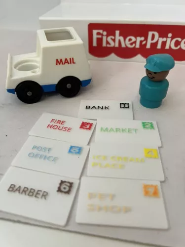 Vintage Fisher Price Little People #2500 Main Street REPLACEMENT MAIL Set of 7