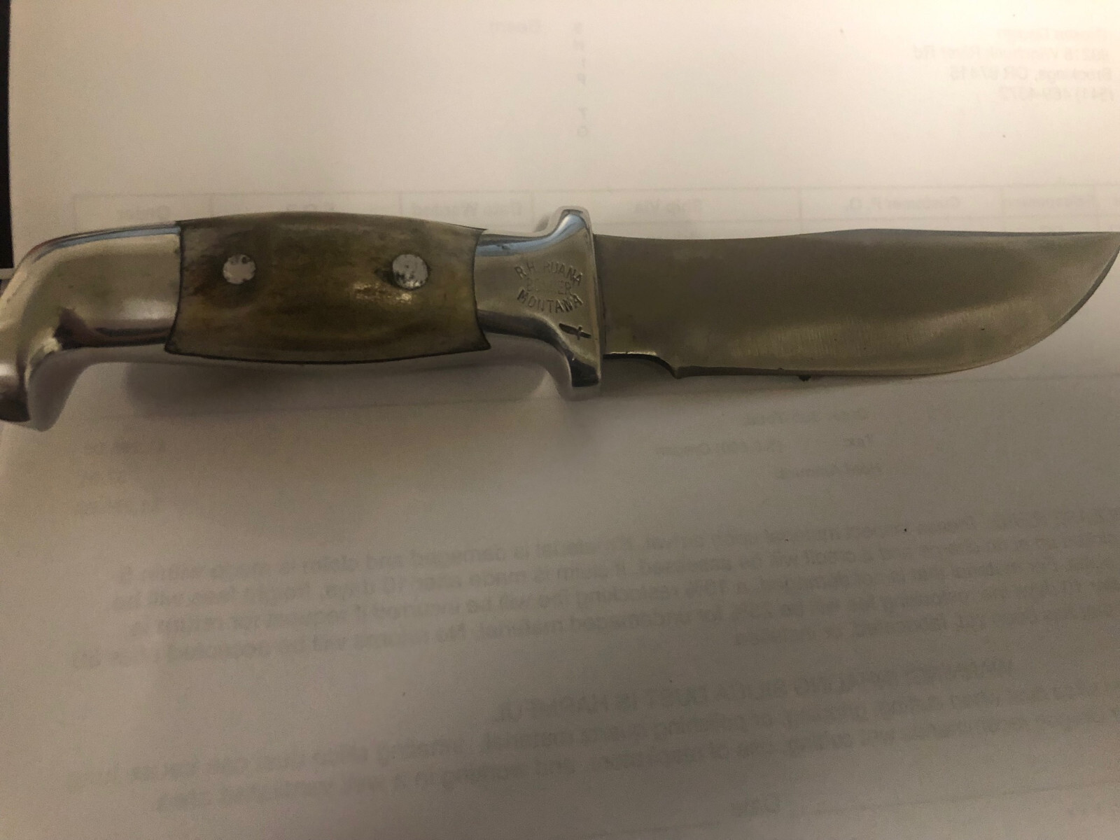 vintage ruana knife with letter of authenticity eBay