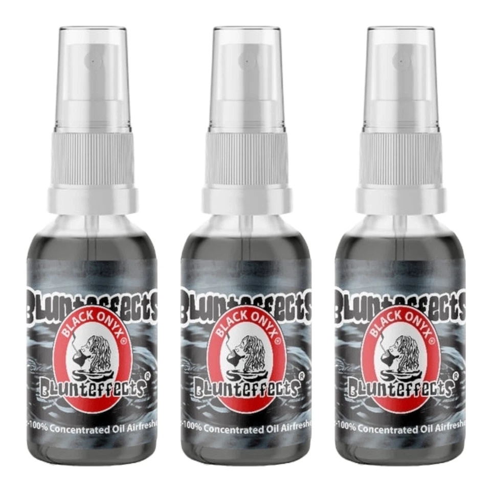 3x Black onyx Blunt Effects Spray Concentrated Home Room & Car Air Freshener 1OZ