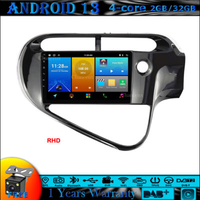 9 Zoll Android 13 Autoradio Radio Carplay GPS SAT Navi für Toyota Aqua Prius C 18-20