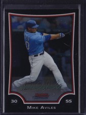 2009 BOWMAN CHROME MIKE AVILES #94 ROYALS RED SOX TIGERS INDIANS