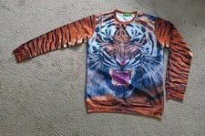 ISWAG Tiger Print Sweatshirt size Youth - XL, Chest - 21", Length - 26.5" 