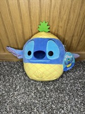 Squishmallow Kellytoy Plush Disney Lilo  Stitch Pineapple Stitch 8" NWT NEW