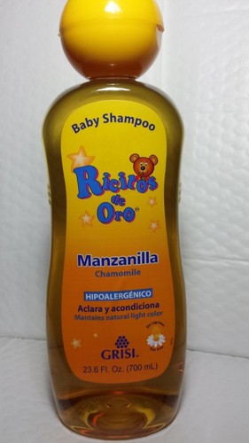 SHAMPOO BAMBINO RITOS DE ORO CAMOMILLA MANZANILLA 23,6 FL OZ 700 ML FORMATO GRANDE - Foto 3 di 5