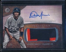 2014 Bowman Inception Devon Travis Game Used Patch Auto 1/5