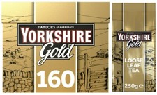 Taylor of Harrogate Yorkshire Gold 160 Tea Bags 500G & 250g Loose Tea