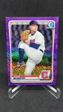 Shane McCarthy 2020 Bowman Chrome Prospects Purple Shimmer Cleveland Indians SP 