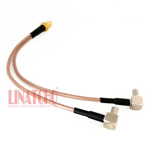 Coaxial RG316 SMA hembra a dos doble TS9 macho conector antena divisor cable - Imagen 3 de 10
