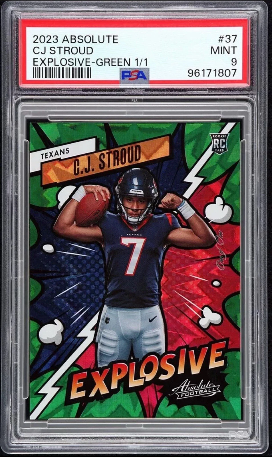 CJ Stroud Panini Absolute Explosive #37 Green 1/1