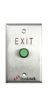 Dynalock 6115M Push To Exit Button,Ss,Green