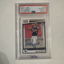 2022 Score Malik Willis #305 Gem 10 Auto 10 pop 1! 1/1 FULL SIGNATURE! Miami 🐬