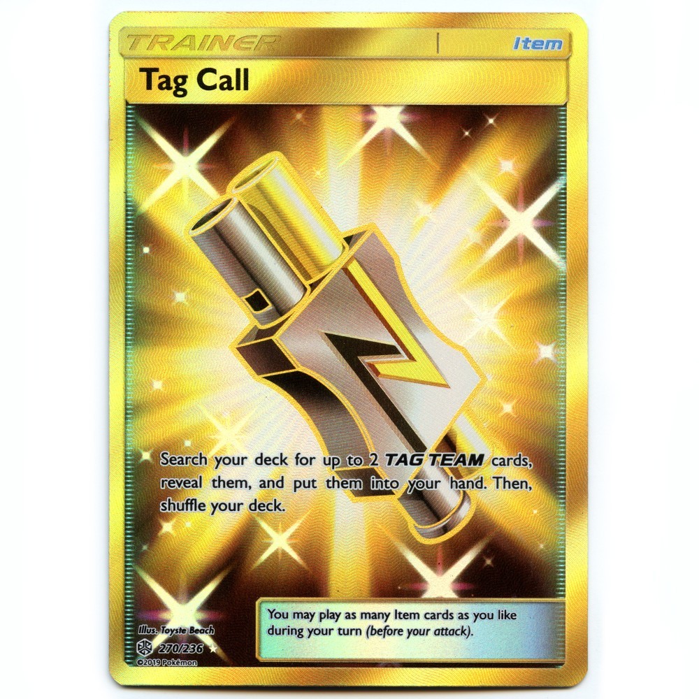 Tag Call | 270 | Pokemon, Cosmic Eclipse, Holofoil, Ultra Rare, Hi Res Scan