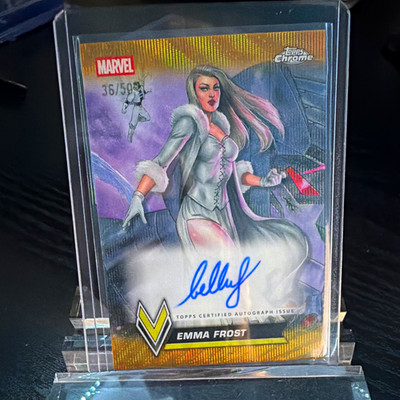 2026 Topps Chrome Marvel Emma Frost Varied Visage VVA-01 Auto 36/599