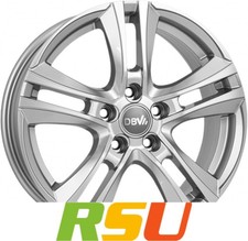 4x DBV Andorra II hyper silber 6.5x16" ET40 LK5 100 ML 60.1 Alufelgen 16 Zoll