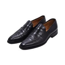 SUTOR MANTELLASSI Loafers Schuhe Gr 8 Shoes Made in Italy Goodyear Schwarz Black
