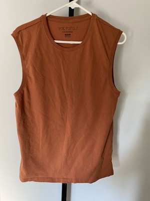 Vox Populi Men s Burnt Sienna Sleeveless Shirt Size Medium Slim Fit