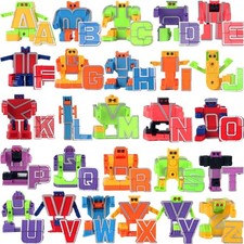 Alphabet Transforming ABC Letters Robots - 26 Piece Alphabots Learning Toys f...