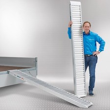 Datona  Aluminium Auffahrrampen 240 cm einteilige Verladerampen 240 x 30 x 8 cm
