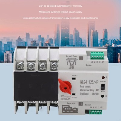 4P Dual Power Auto Transfer Switch High Temperature Resistant Double Power Trans