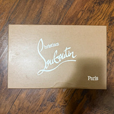 Christian Louboutin Mens Black Low Top Spiked...