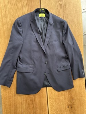 Cinque Sakko Blazer Herren, Größe 54, Wollmischung, Blau, Regular Fit