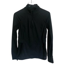 Fabletics Black Jacket Women's Size Small Athleisure Long Sleeve Mesh Workout