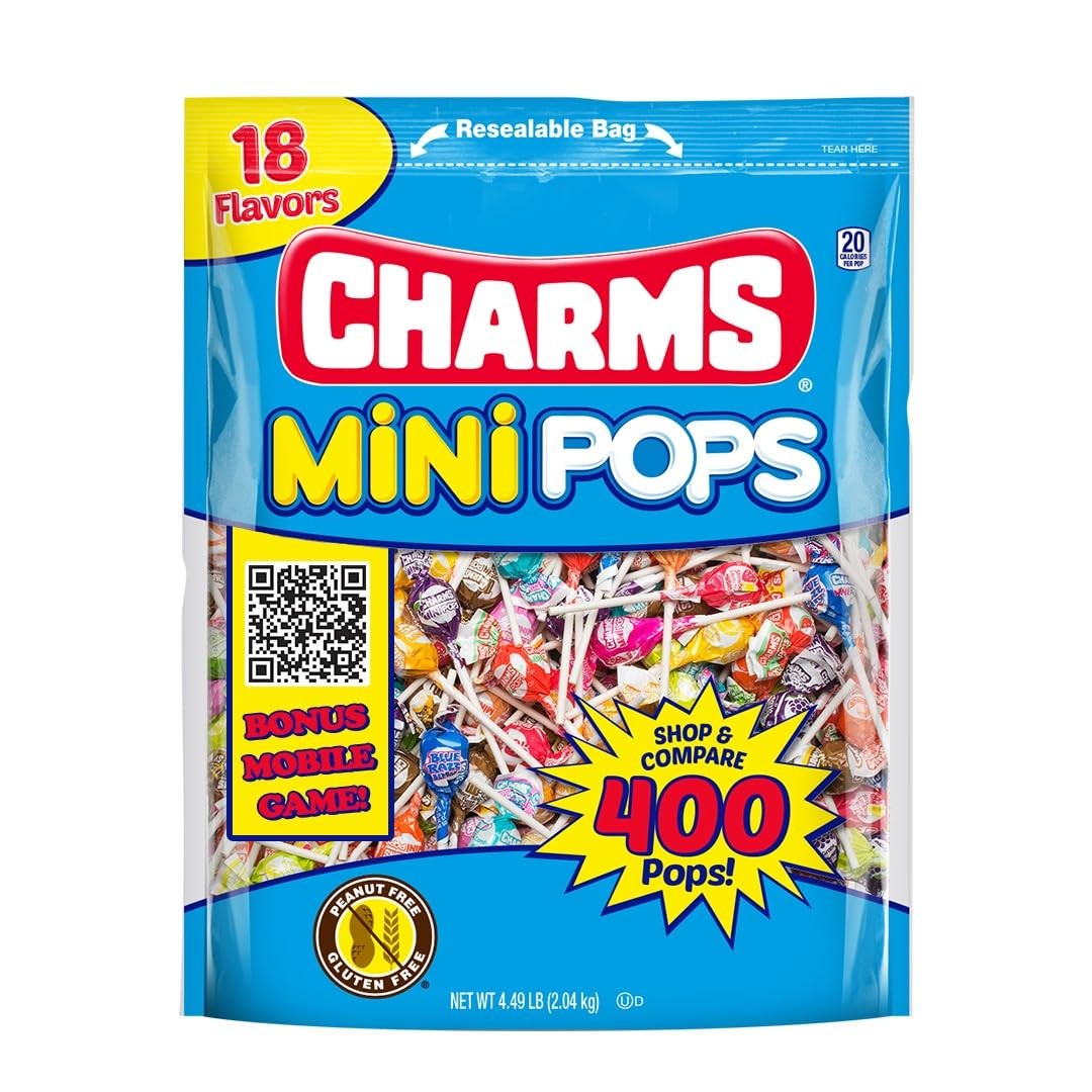 Mini Pops Fruity Hard Candy Lollipops 4.5 lb Gluten Free 400 Count