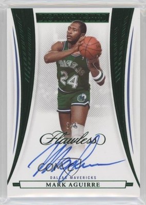2021-22 Panini Flawless Distinguished Emerald /5 Mark Aguirre #DA-MAG Auto 6fs