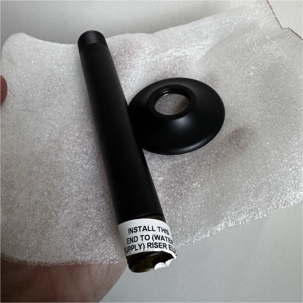 Delta 6" Ceiling Mount Shower Arm and Flange Matte Black RP6
