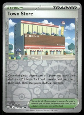 Town Store 196/197 Common Obsidian Flames Pokemon Reverse Holo Near Mint