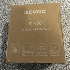 Wevac 8"x50' Vacuum Seal Rolls Quantity 2