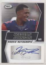 2019 Sage Hit Premier Draft Rookie Auto Black Keesean Johnson #A39 Auto a8r