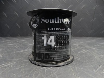 Cerrowire 100 ft. 14 Gauge Black Solid Copper THHN Wire