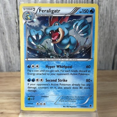 Feraligatr 17/119 Cosmos Holo Rare - XY Phantom Forces Pokemon TCG MP