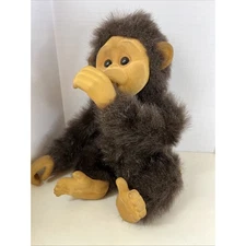VTG Little Monkey Thumb Sucking & Squeeker Sound Stuffed Animal Plush Hosung