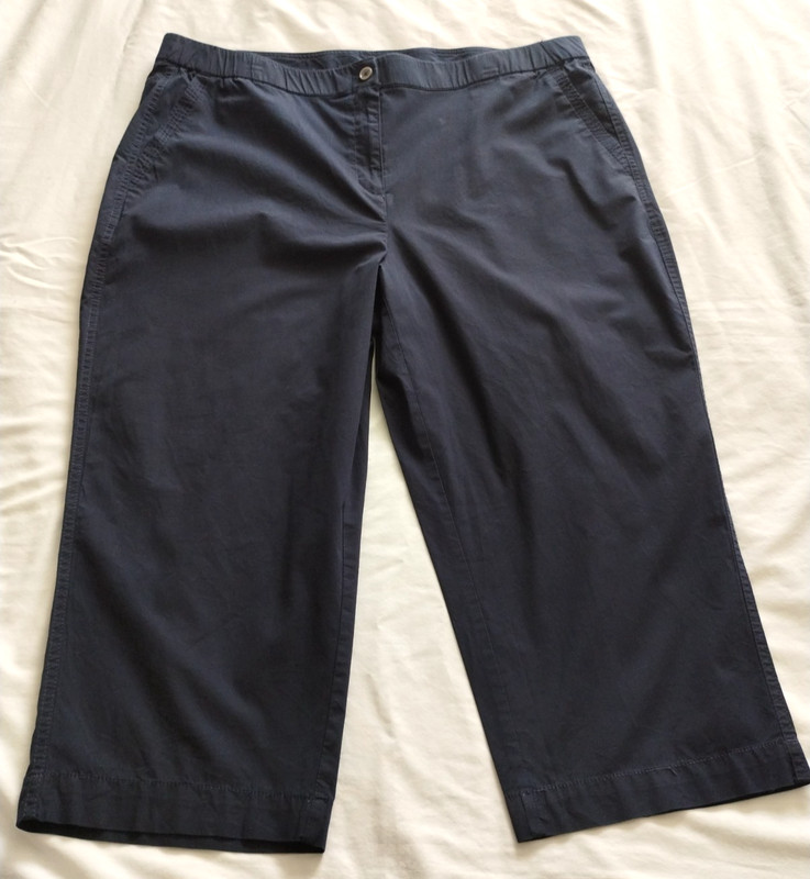 CHICO's Dark Blue CROP Capri Pant Sz 3 (20.5 Inch Inseam)