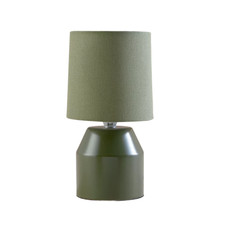 Ceramic Bedside Table Lamp with Geometric Base bedroom lounge lamp shade