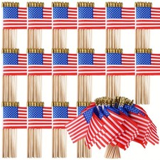 500pcs of Small American Flags on Sticks, Measuring 4 by 6 Inches