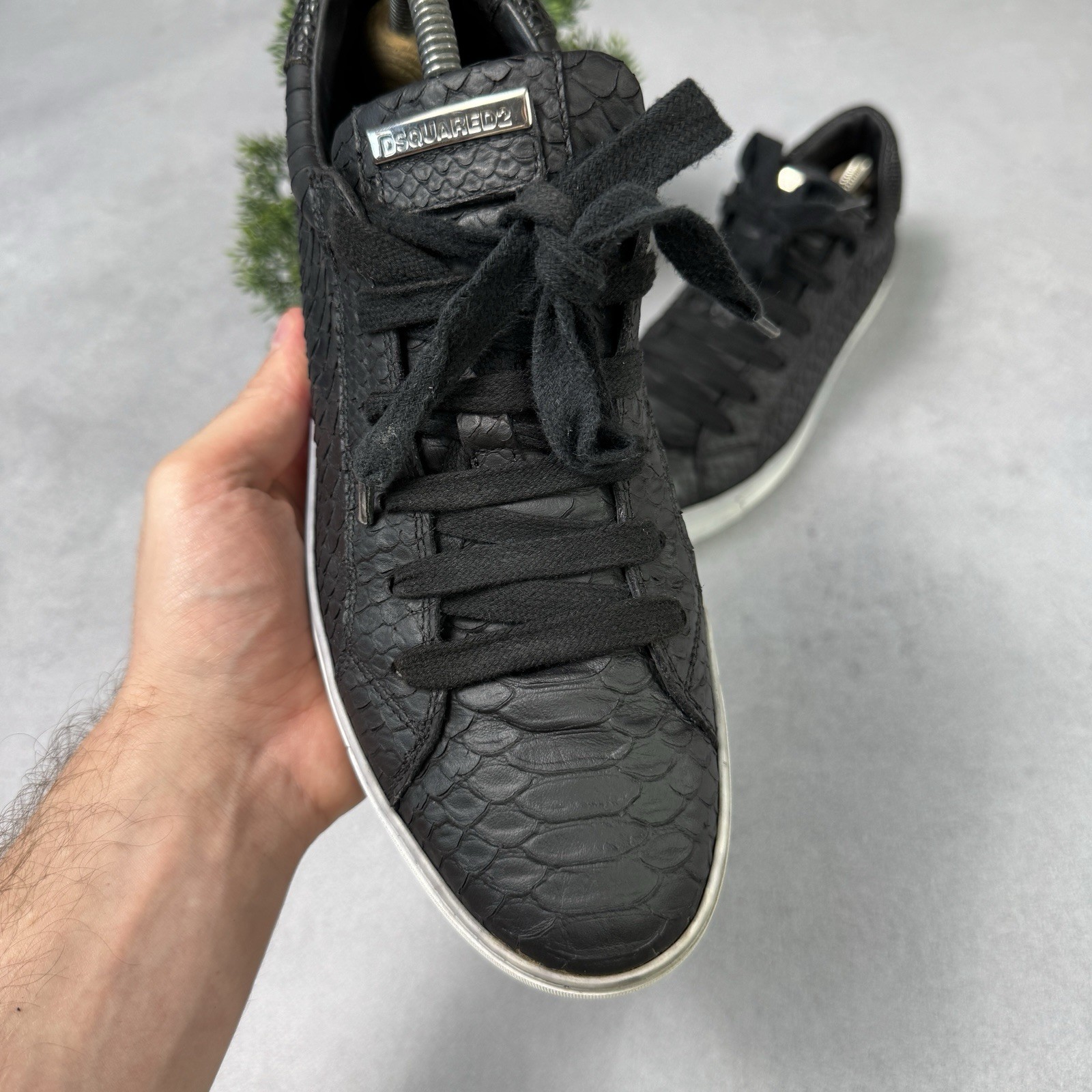 DSQUARED2 Python Textured Sneakers Black Tennis S… - image 6