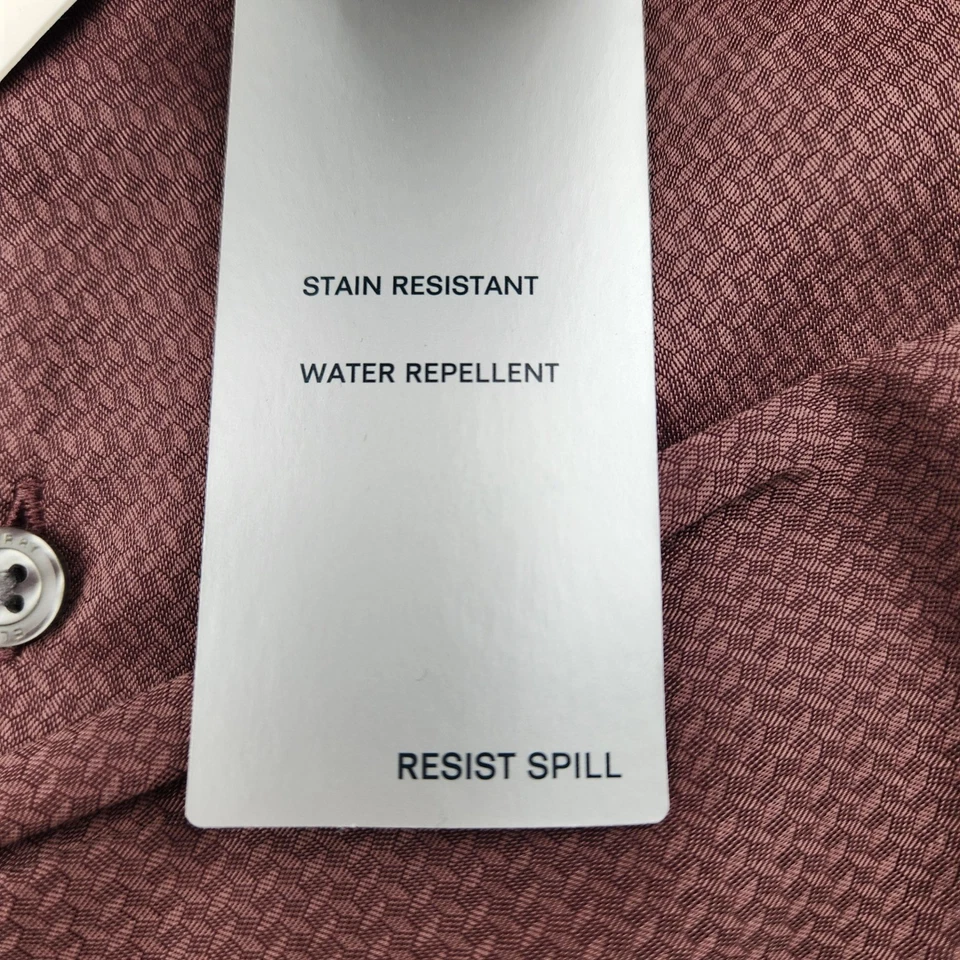 Perry Ellis Mens Burgundy Wine Tasting Slim Fit Dress Shirt L/G MSRP $59.50 NWT - Image 4 of 4