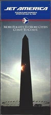 Jet America Airlines system timetable 7/16/86 [5041] Buy 4+ save 50%