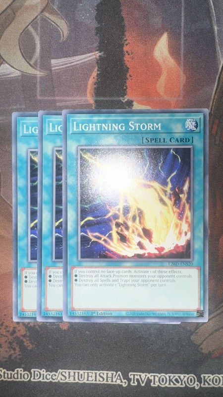 x3 L26D-ENS20 Lightning Storm Common 1st Edition Yu-Gi-Oh Playset