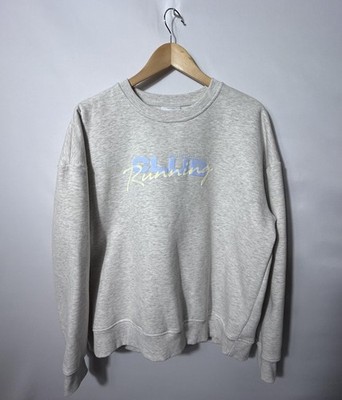 Wilo The Label Sweatshirt Womens Large Gray Running Club Fleece Crew Pullover