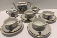 Vintage Marx Walt Disney Enterprises Snow White  7 Dwarves Porcelain Tea Set