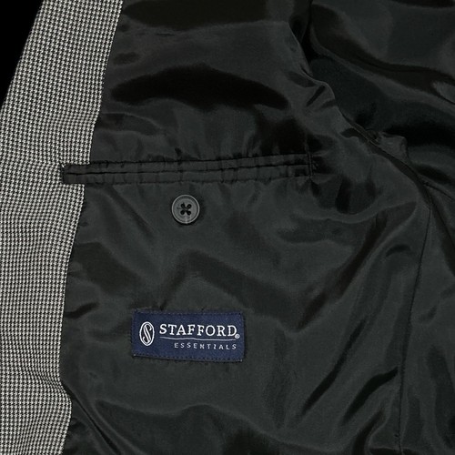 Stafford Essentials Men’s Classic Fit Two-Button Gray Suit Coat Jacket Size 44R - Picture 6 of 11
