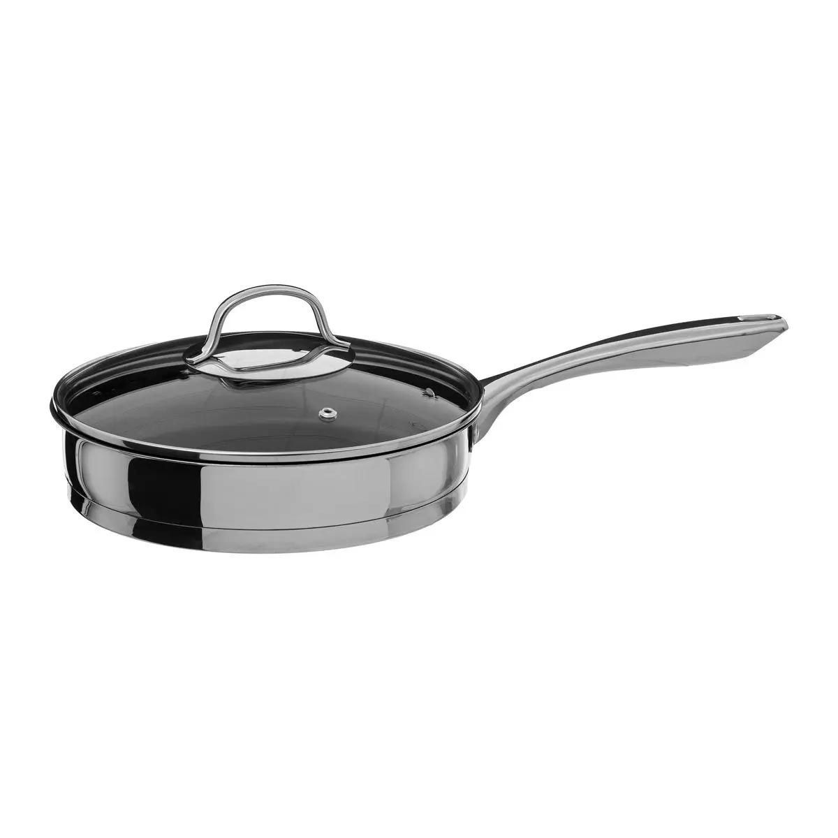 Sauteuse en inox 24cm Gris Résilience pour une cuisson saine et homogène au quotidien