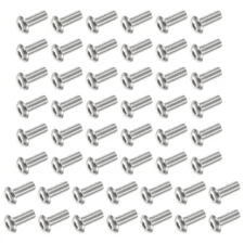 50 PCS #10-32 UNF x 1/2 Inch Button Head Socket Cap Screw Hex Bolt Silver